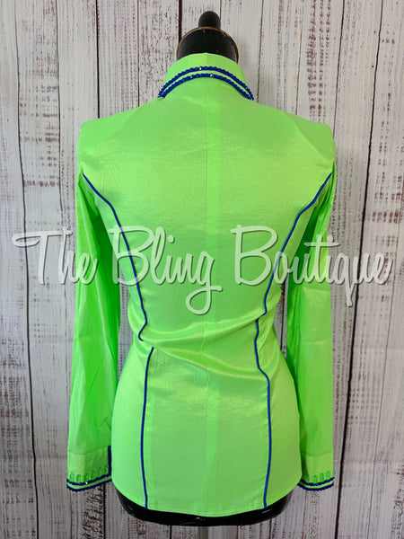 Lime Green & Blue Simple Day Shirt Set (Small)