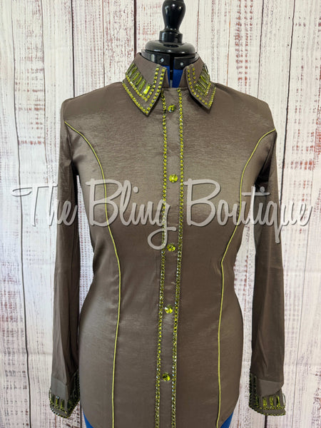 Dark Olive & Light Olive Simple Day Shirt Set (Medium)