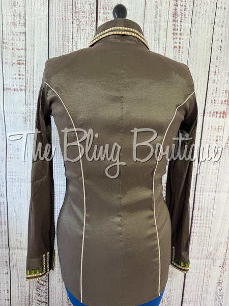 Dark Olive & Tan Simple Day Shirt Set (Medium)