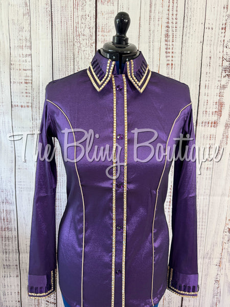 Purple & Tan Simple Day Shirt Set (Large)