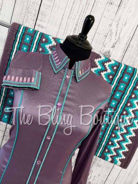 Orchid & Teal Simple Day Shirt Set (X-Large)