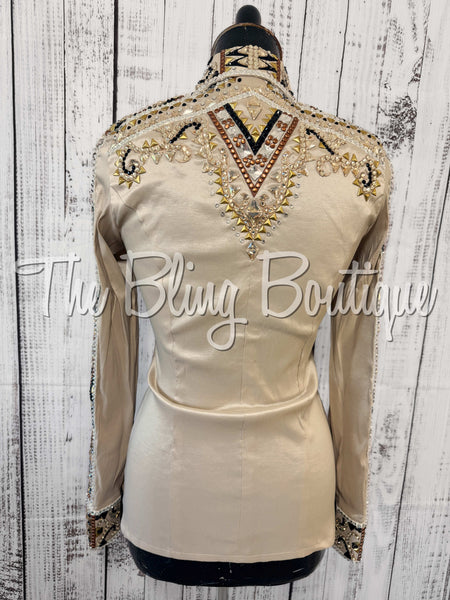 Tan, Bronze, Black & White Day Shirt Set (Small)