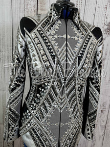 RE-ORDER Black, Charcoal & Silver Showmanship Jacket (Choose Your Size)