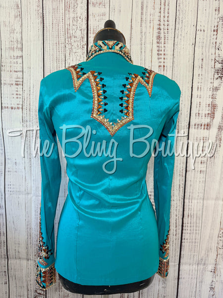 Teal, Copper, Tan & Black Day Shirt Set (Small)