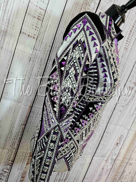 RE-ORDER Black, Purple & Silver Showmanship Jacket (Choose Your Size)