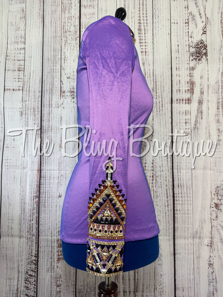 Lavender, Copper, Tan & Black Day Shirt Set (Medium)
