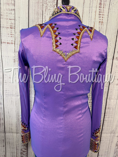 RE-ORDER Lavender, Copper, Tan & Black Day Shirt Set (Choose Your Size)