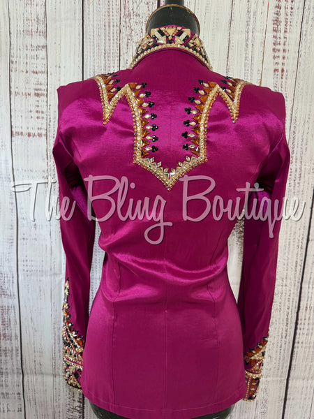 Raspberry, Copper, Tan & Black Day Shirt Set (Small)