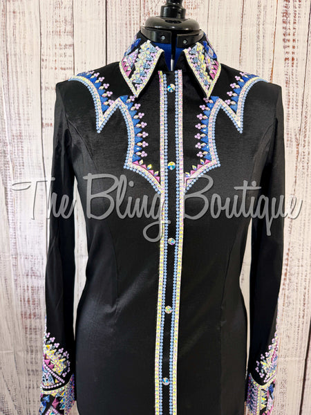 RE-ORDER Black, Periwinkle, Berry & Lilac Day Shirt Set (Choose Your Size)