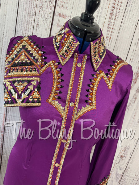 RE-ORDER Berry, Copper & Tan Day Shirt Set (Choose Your Size)