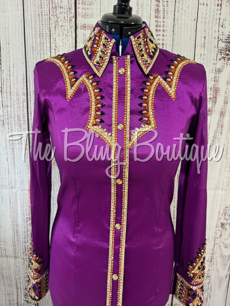 RE-ORDER Berry, Copper & Tan Day Shirt Set (Choose Your Size)