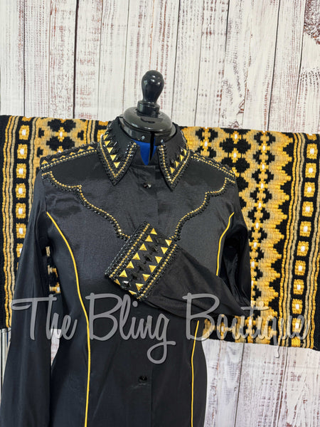 Black & Gold Day Shirt Set (Large)