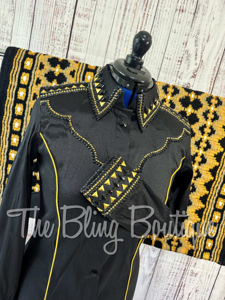 Black & Gold Day Shirt Set (Large)