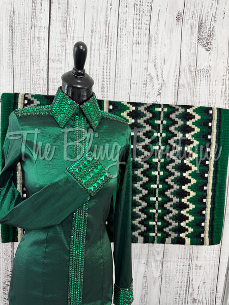 Hunter & Emerald Green Day Shirt Set (S)