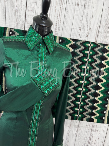 Hunter & Emerald Green Day Shirt Set (S)