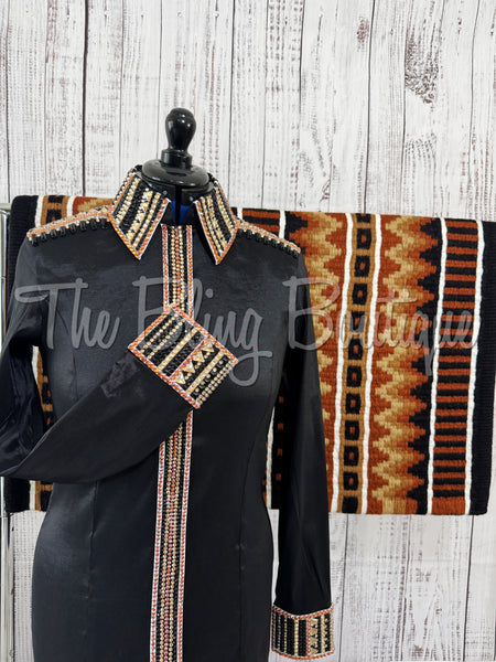 Black, Rust & Tan Day Shirt Set (L)
