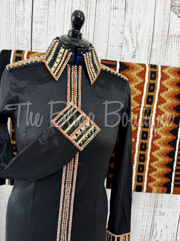 Black, Rust & Tan Day Shirt Set (L)