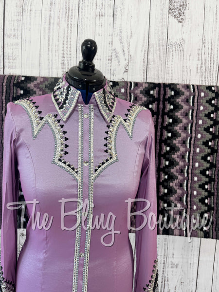 Lilac, Orchid, Grey & Black Day Shirt Set (Medium)