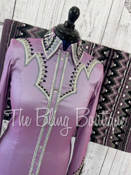 Lilac, Orchid, Grey & Black Day Shirt Set (Medium)