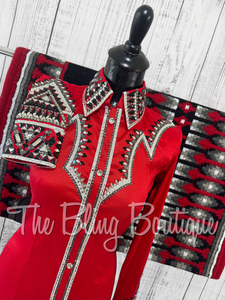 Red, Grey, Black & White Day Shirt Set (Small)