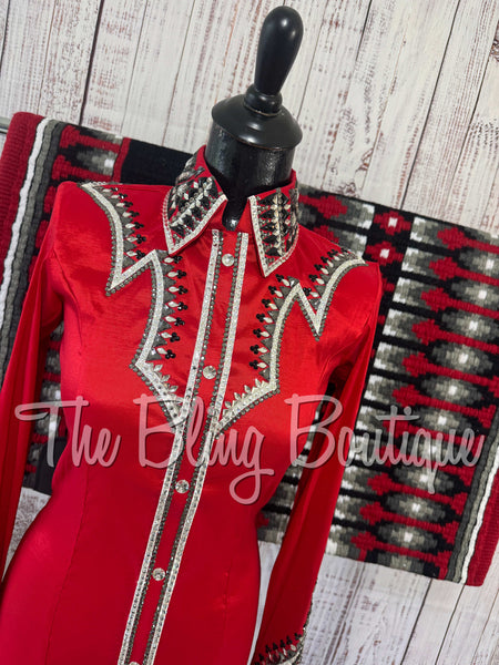 Red, Grey, Black & White Day Shirt Set (Small)