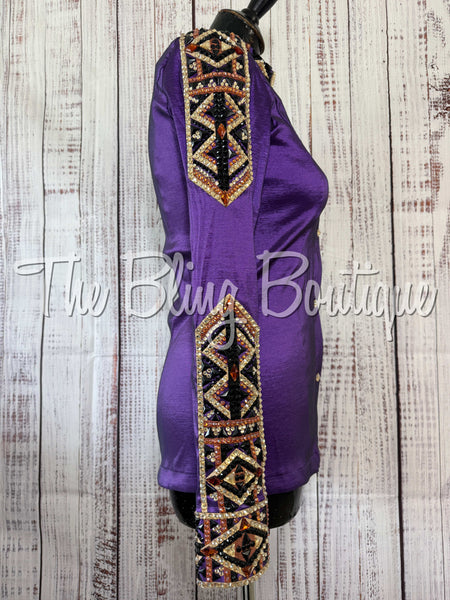 Purple, Copper, Tan & Black Day Shirt Set (Small)
