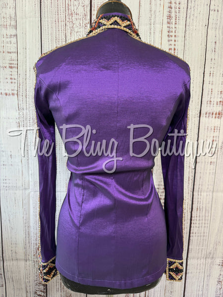 Purple, Copper, Tan & Black Day Shirt Set (Small)