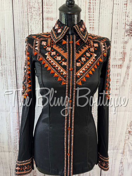 Black & Copper Day Shirt Set (Small)