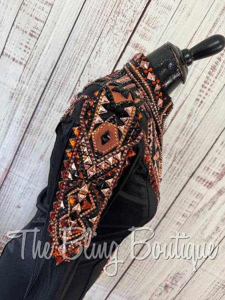 Black & Copper Day Shirt Set (Small)