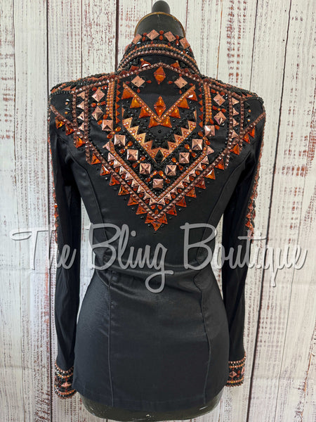 RE-ORDER Black & Copper Day Shirt Set (Choose Your Size)