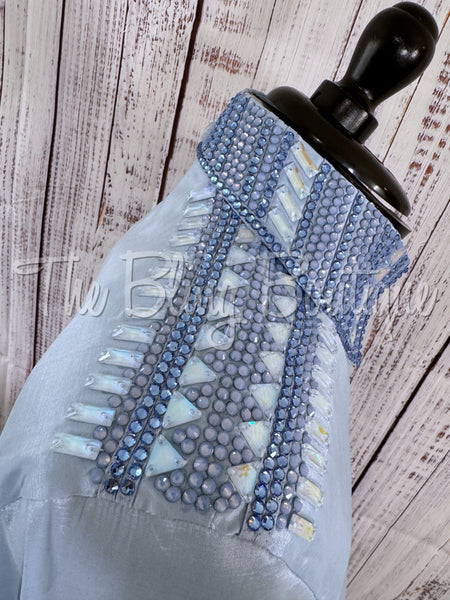 Powder Blue & Periwinkle Day Shirt Set (L)