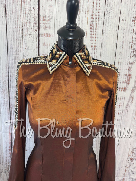 Rust, Black & Tan Day Shirt Set (XS/S)