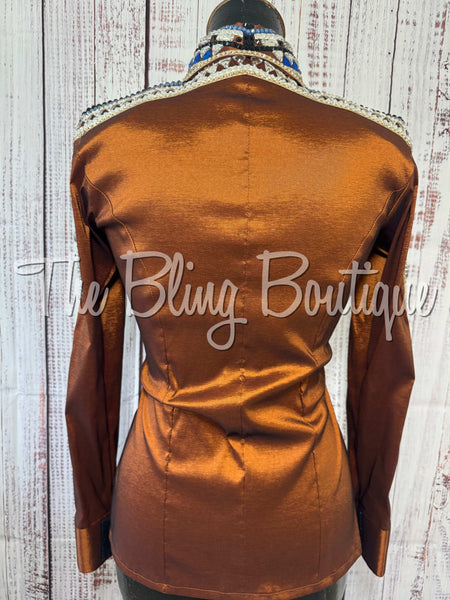 Rust, Blue & Tan Day Shirt Set (XS/S)