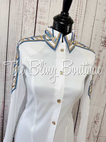 White, Blue & Tan Day Shirt Set (XS/S)