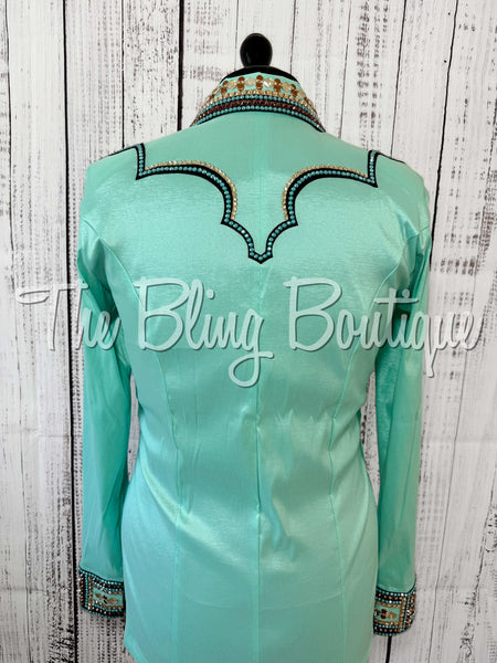 RE-ORDER Mint, Teal, Tan & Bronze Day Shirt Set (Choose Your Size)