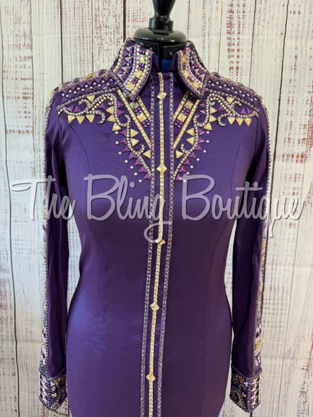 Purple, Tan & Lilac Day Shirt Set (Medium)