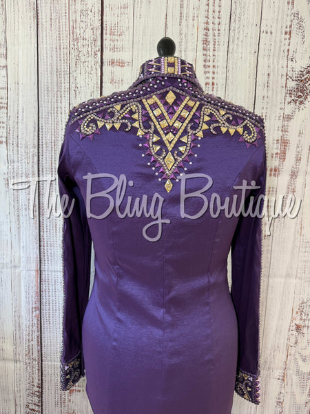 Purple, Tan & Lilac Day Shirt Set (Medium)