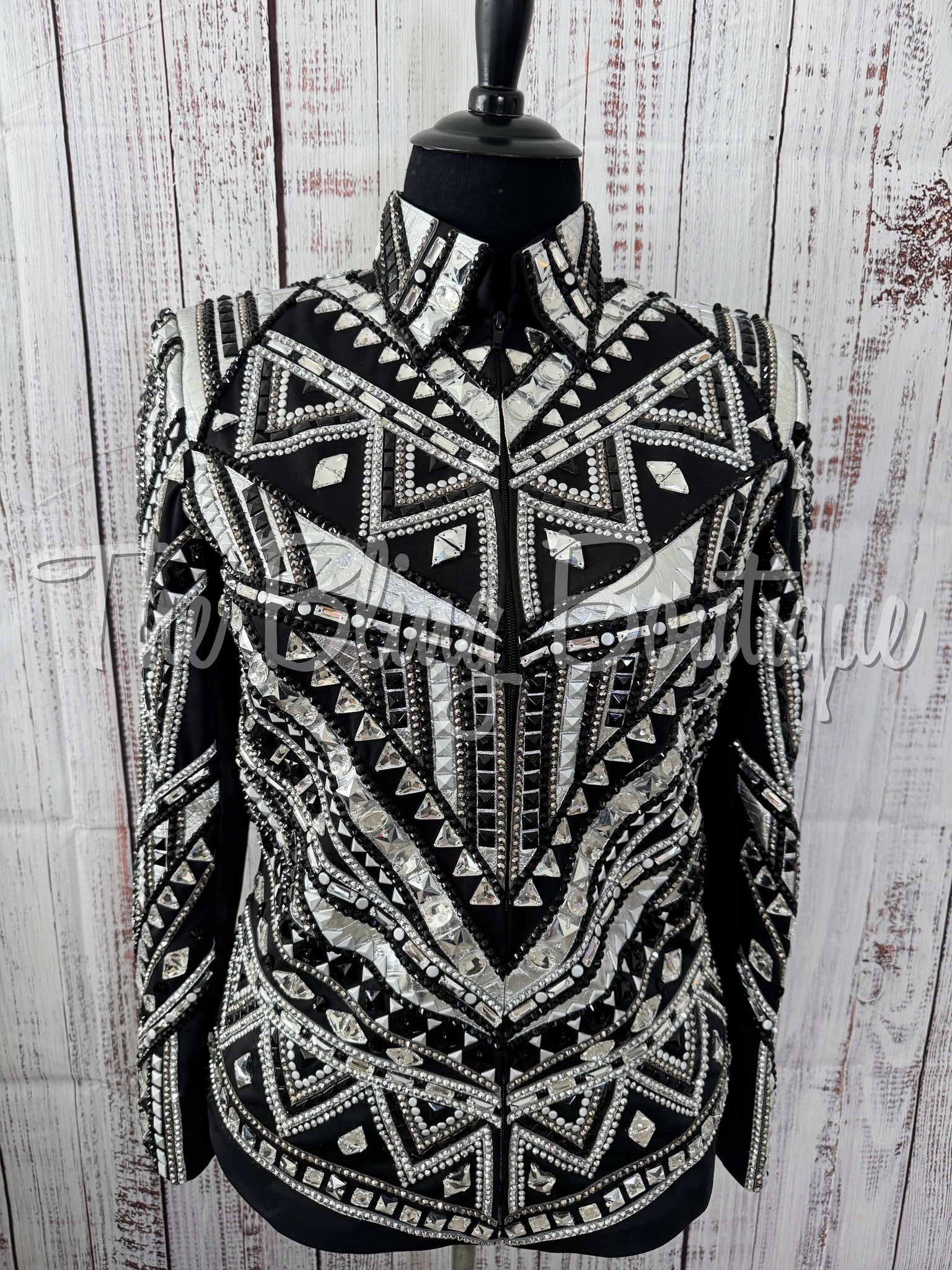 Black, Silver & Gunmetal Showmanship Jacket (XL)