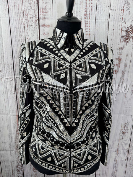 Black, Silver & Gunmetal Showmanship Jacket (XL)