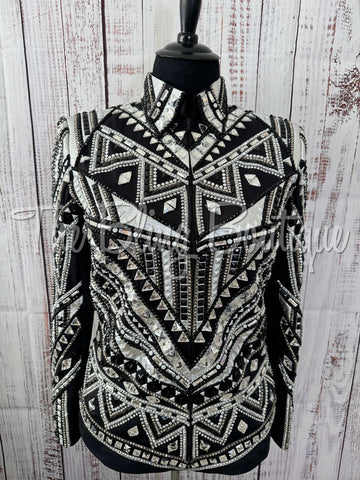 Black, Silver & Gunmetal Showmanship Jacket (XL)