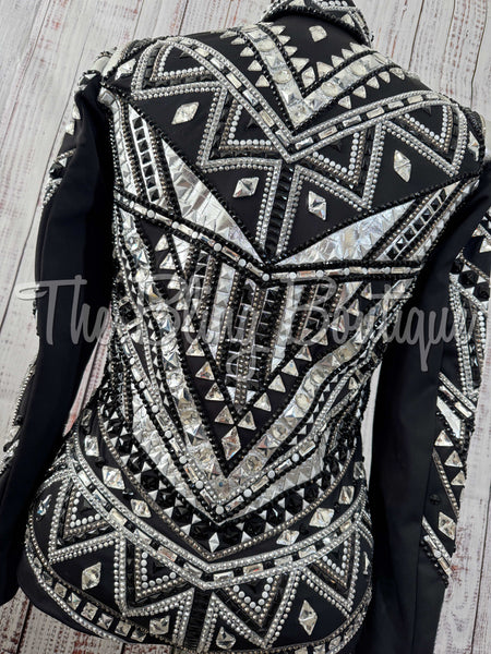 Black, Silver & Gunmetal Showmanship Jacket (XL)