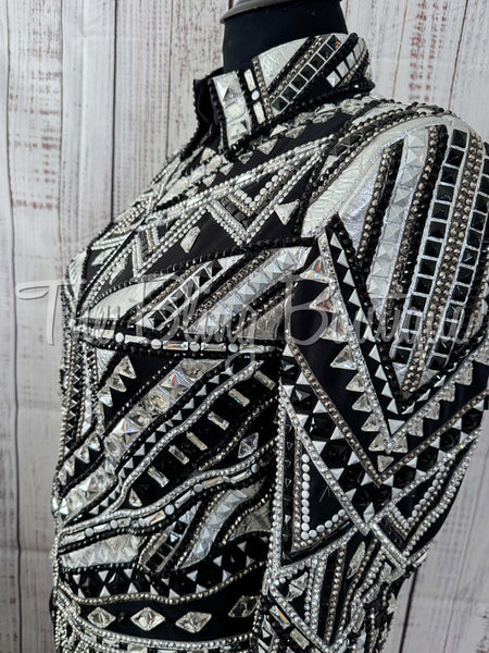 Black, Silver & Gunmetal Showmanship Jacket (XL)