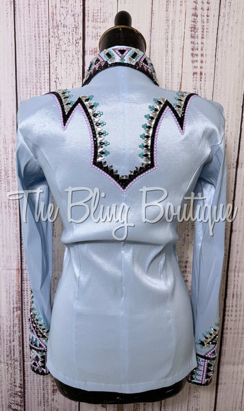 Ice Blue, Periwinkle, Berry & Teal Day Shirt Set (Small)