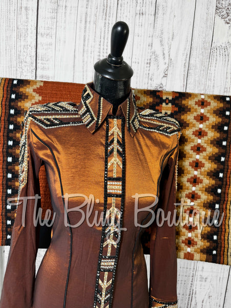 Rust, Tan & Black Day Shirt Set (XS/S)