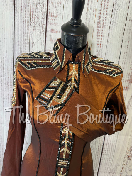 Rust, Tan & Black Day Shirt Set (XS/S)
