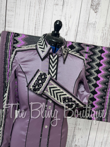 Orchid, Black & White Day Shirt Set (Medium)