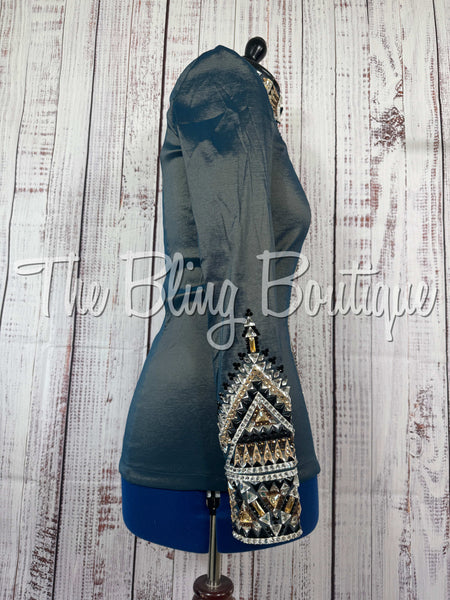 RE-ORDER Smokey Blue, Champagne, Bronze & Black Day Shirt Set (Choose Your Size)
