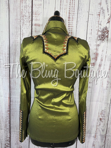 Light Olive Green, Tan & Rust Day Shirt Set (Small)