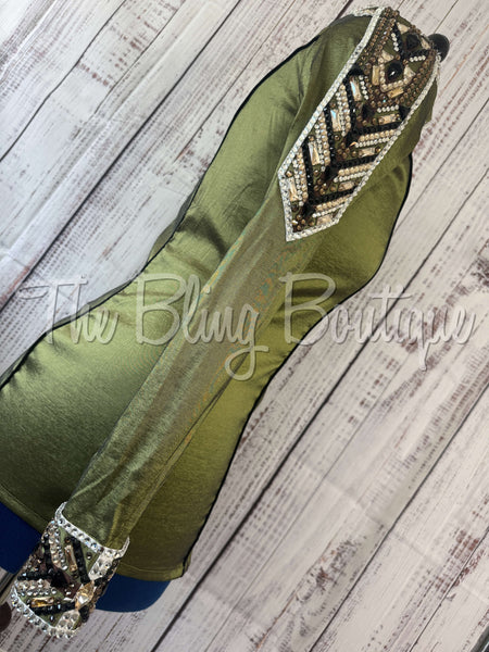Olive Green, Brown, Tan & Black Day Shirt Set (M)