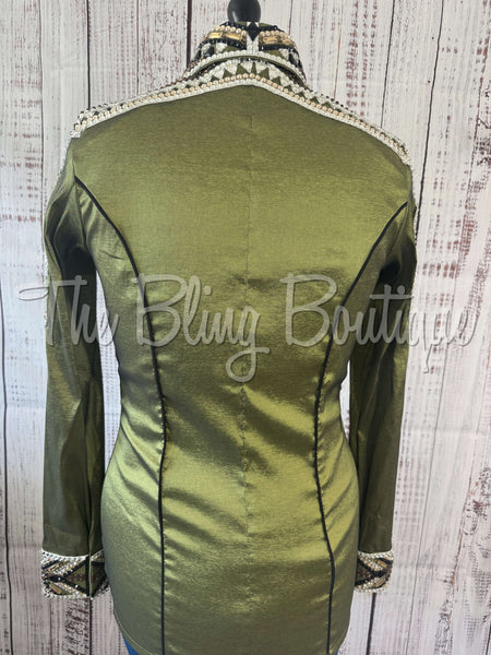Olive Green, Brown, Tan & Black Day Shirt Set (M)